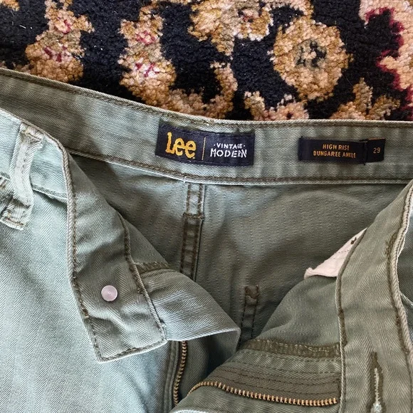 Lee modern vintage green stripped carpenter pants - Picture 2 of 4